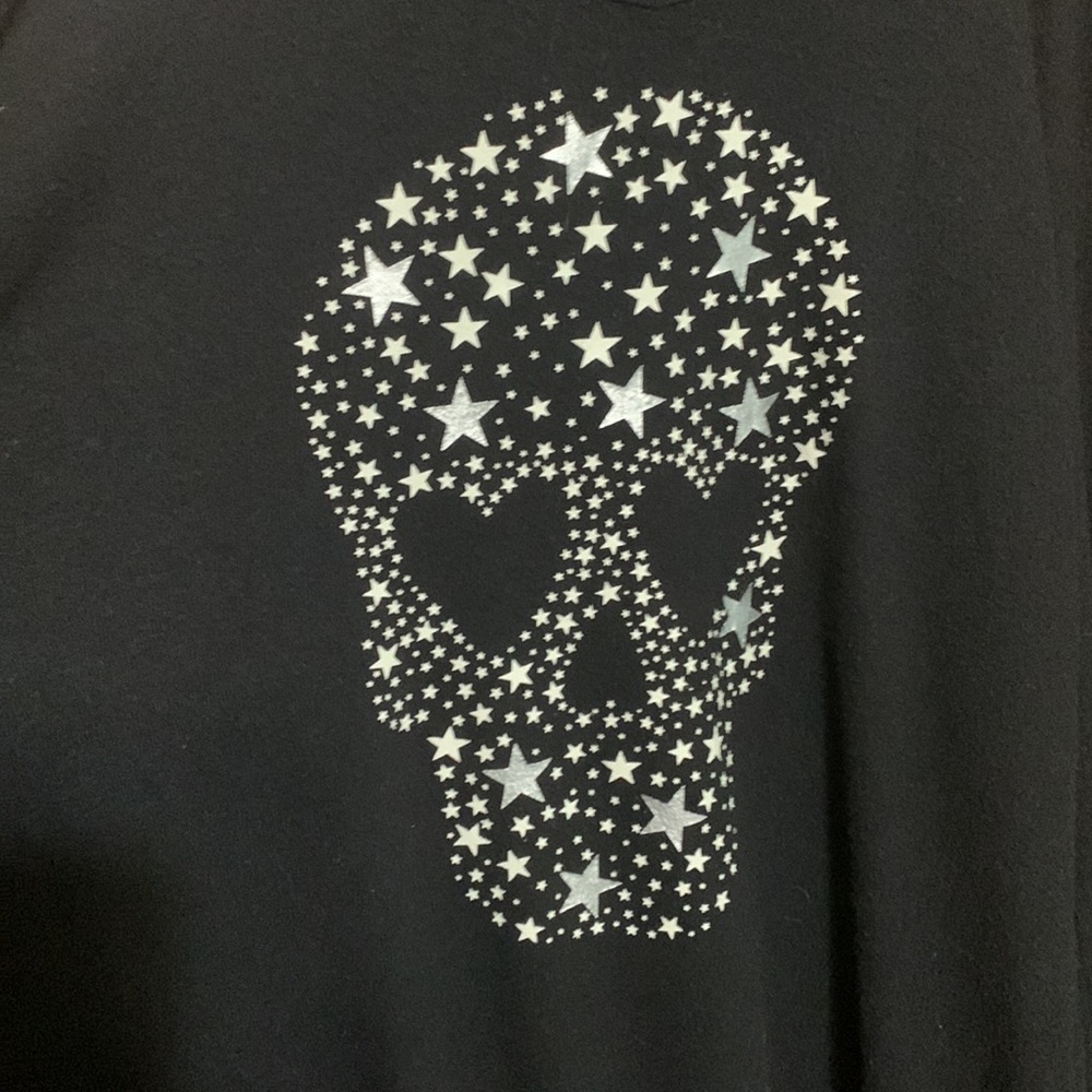 NO BOUNDARIES- Skeleton Black Long sleeve Shirt/ Open shoulder - Picture 3 of 9